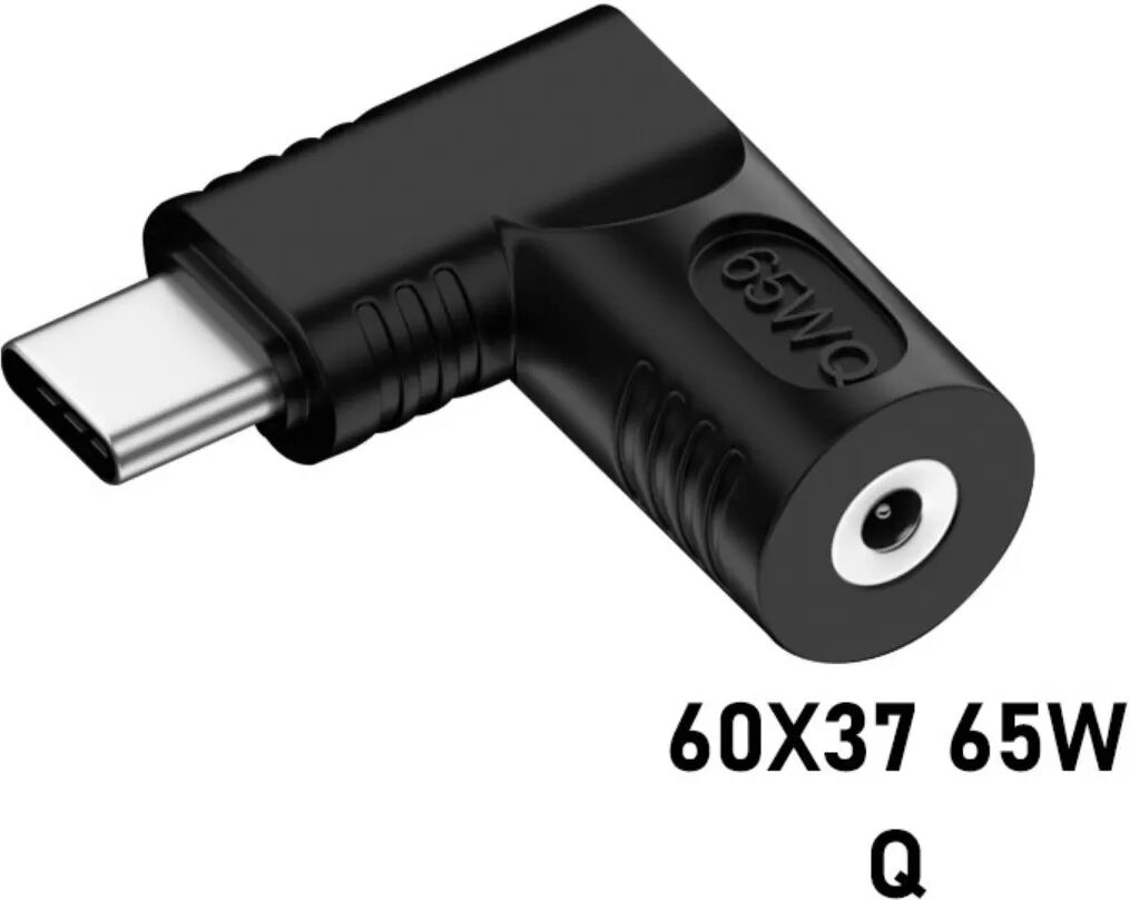 INF 65W DC Buchse auf USB Typ-C Stecker PD Netzteiladapter - Q Letter Design
