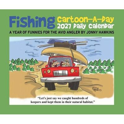 Fishing Cartoon-A-Day by Jonny Hawkins 2027 5.4 X 6.2 Box Calendar