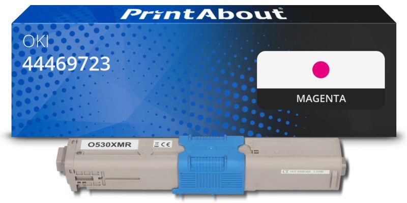 PrintAbout Toner kompatibel mit OKI 44469723 - Magenta - Hohe Kapazität