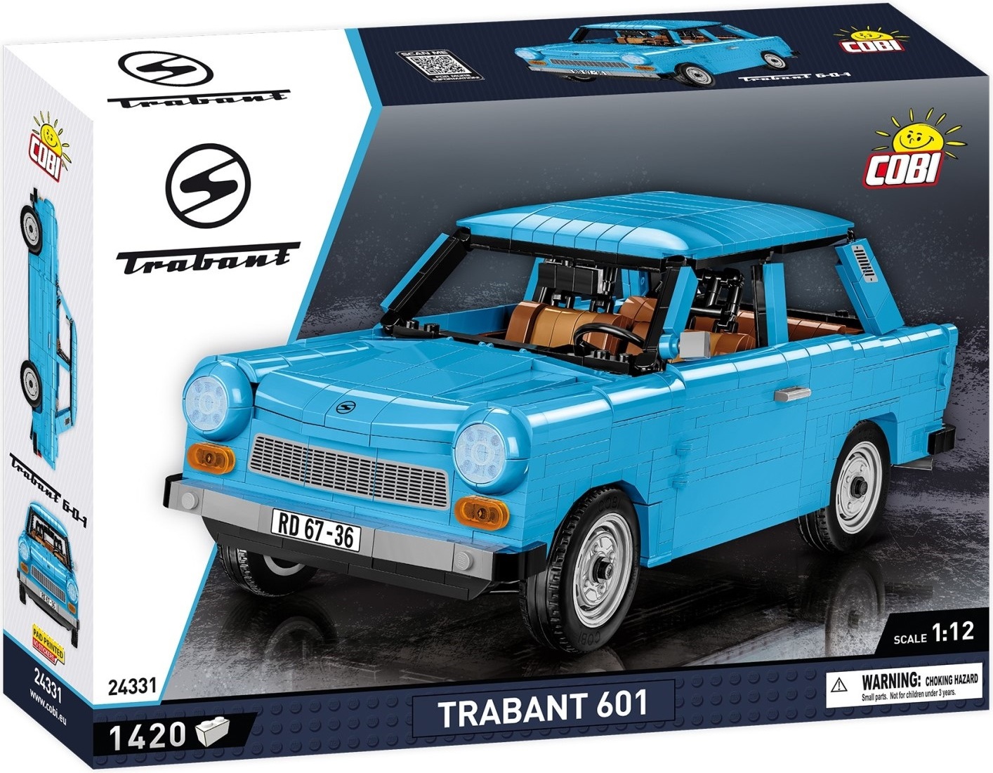 COBI Trabant 601, Bausteine, 10 Jahr(e), 1420 Stück(e)