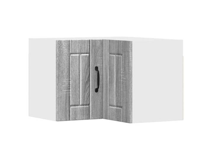 fsahslih Wand-Eckschrank Lucca Graues Sonoma Küchenschrank 57x57x40cm Kompakter Hängeschrank aus Holzwerkstoff mit 2 Türen für optimale Platzausnutzung in der Küche und Speisekammer.
