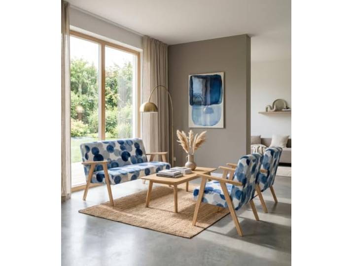 Family Meble Sitzgruppe Soler Design – Zweisitzer-Sofa und 2 Sessel im Retro-Stil – Variante Design Gabo 9