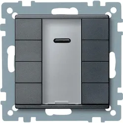Schneider Electric MTN627914 Taster 4fach plus mit IR-Empfänger, anthrazit, System M