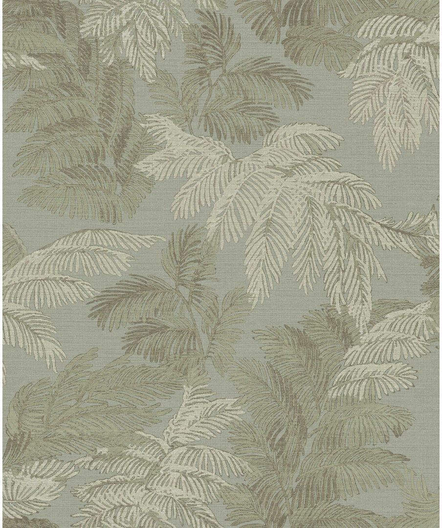 Borough Wharf Pemberville 10.05m x 53cm Textured Wallpaper Roll Green