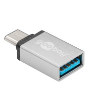 Wentronic goobay USB-Adapter USB-C M bis USB Typ A W 3.0 Silber (56620)