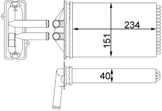 Mahle Wärmetauscher, Innenraumheizung Ah92000s Für Porsche