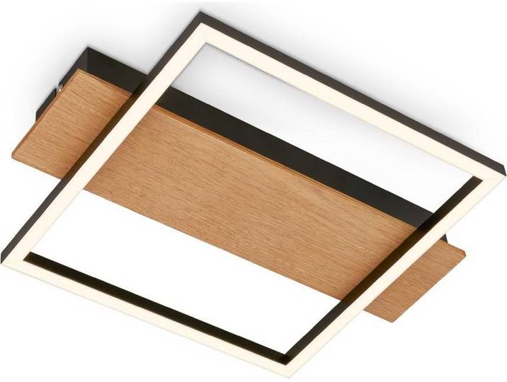 LED Deckenlampe Holz Deckenleuchte Wohnzimmer Schlafzimmer Warmweißes Licht