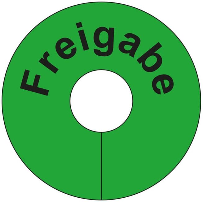 Etiquettes PVC Eichner FREIGABE, fond vert, r (9219-01038)