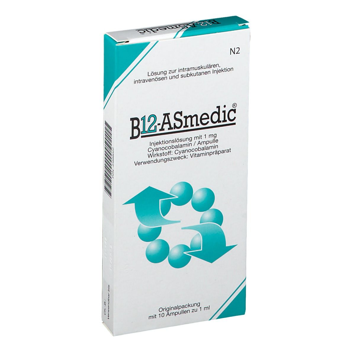 B12 Asmedic Injektionslösung Ampullen 10x1 ml