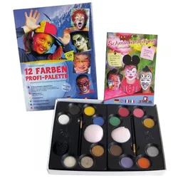Eulenspiegel 12 Farben Profi Schmink-Palette
