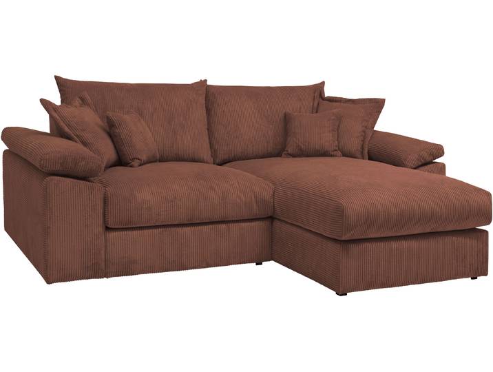 Ecksofa OTTO HOME Soft&Cosy XL L-Form, B: 246 cm - OTTO. Verlässliche Qualität. , braun (terracota), B:246cm T:187cm, 100% Polyester, Sofas, Ecksofa, Mega-Sofa, Cord oder Chenille-Struktur, mit Federkern & 4 Zierkissen, Topseller