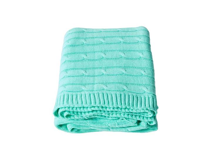 STRICKDECKE 130/170 cm, Baumwolle mit Zopfmuster