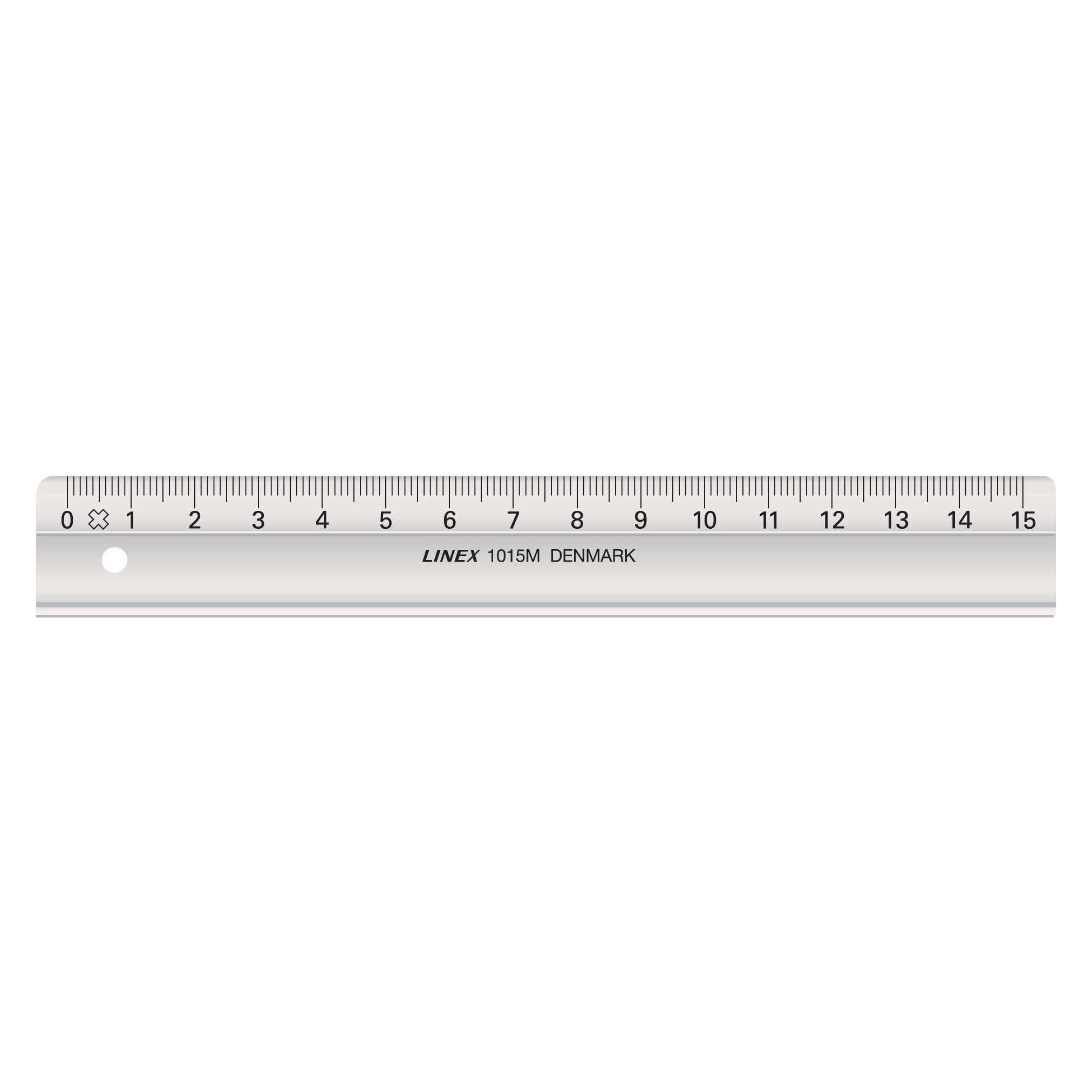 Linex Lineal mit Tuschekante (15 cm, Kunststoff) (85000L)