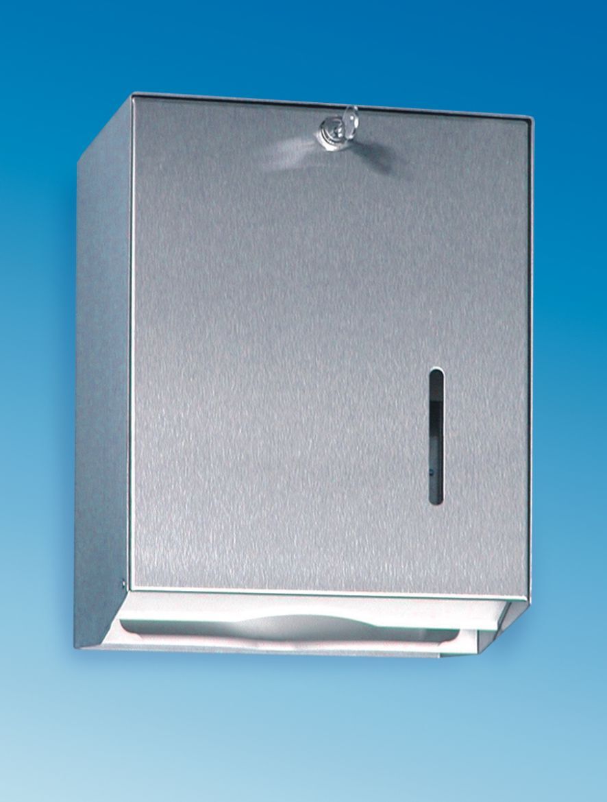 CWS Universal distributeur de serviettes 903110500 aluminium anodisé, avec serrure à cylindre, pour 750 serviettes