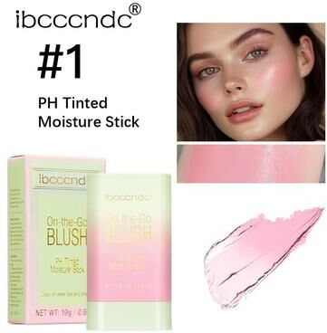 Inspired Finds 3 In 1 Temperature Changing Blush Stick Multi Use Lip And Cheek Tint Stick Hydrating Color Adapting Makeup #1 Soft Pink