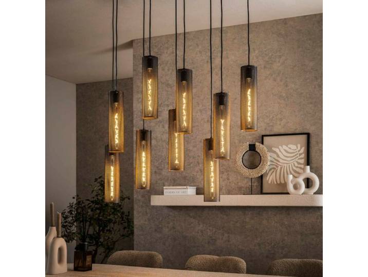 Liadomo Pendelleuchte Eclipse 9-flammig, Industrial-Look, E27 In