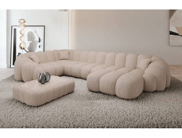Stoff Wohnlandschaft Rajada U-Form