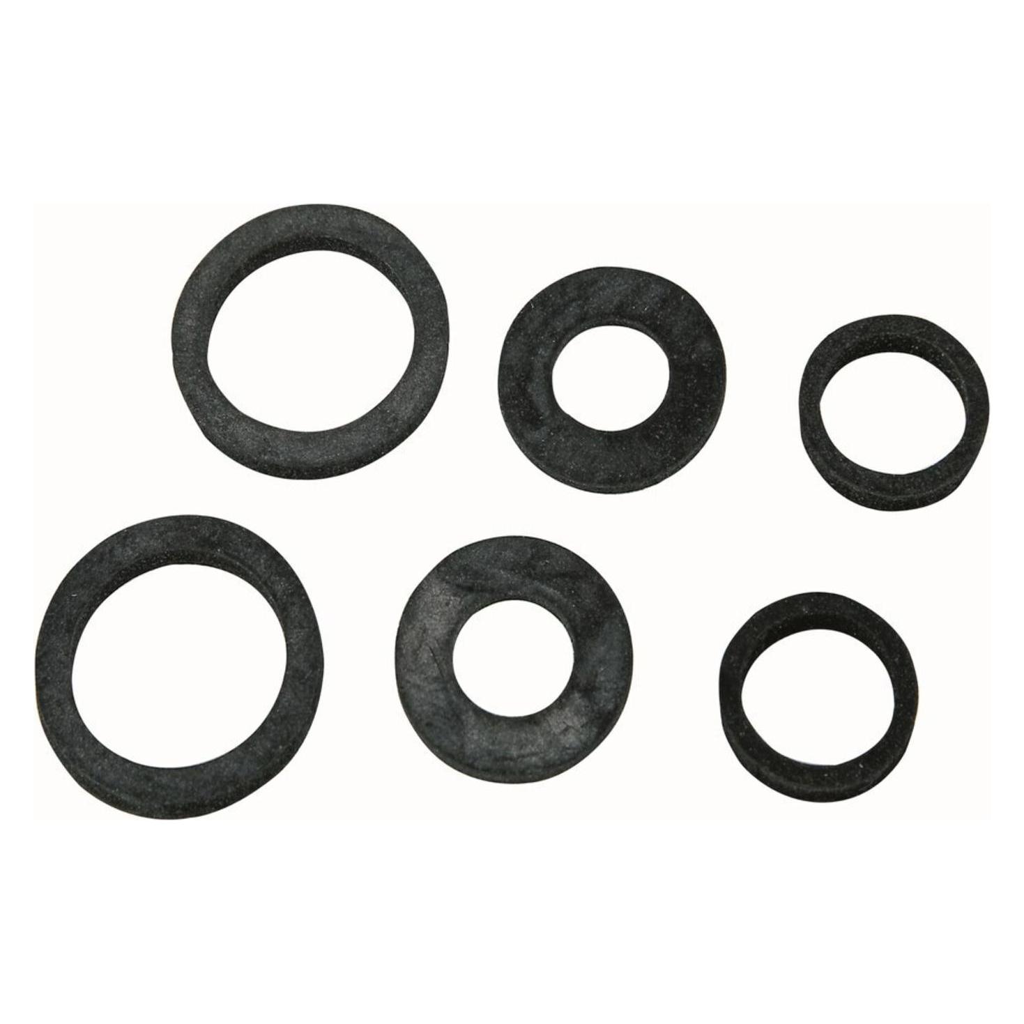 Magni Schlauchverschraubungs- dichtung-Sortiment Gummi, für 1/2" 3/4" 1" (3x2) (Schlauchverbinder) (79830468)