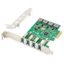 DIGITUS USB PCI Express Add-On Karte USB3.0, 4-port A/F,Chipsatz:VL805,selbstversorgend