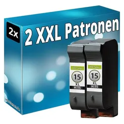 Druckfuxx, Druckerpatrone, SET 2x TINTE PATRONEN für HP 15 DeskJet 825c 840c 845c 916c 920c