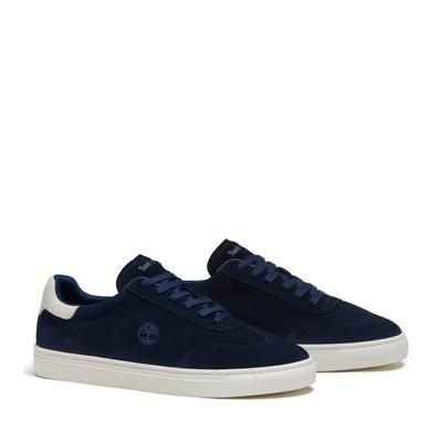 Sneaker TIMBERLAND "LISBON ESSENTIAL - LOW LACE UP SNEAKER", Herren, Gr. 42, Synthetik, blau (navy suede), Leder, Schuhe Sneaker
