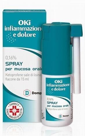 Dompé OKI INFIAMMAZIONE E DOLORE*spray mucosa os 15 ml 0,16%