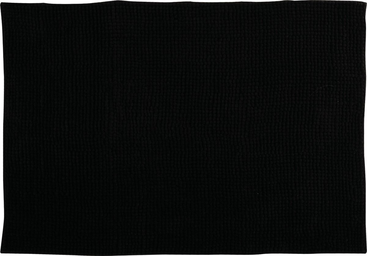 MSV Badmat Chenille van Microvezel - Zwart