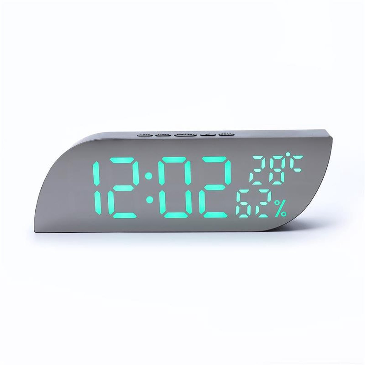 VHV Grote Digitale Wandklok en Bureauwekker met LED-weergave, Datum en Temperatuur