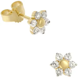GLIZZ GL8353 Damen-Ohrringe Gold 333/8K Zirkonia Ohrstecker
