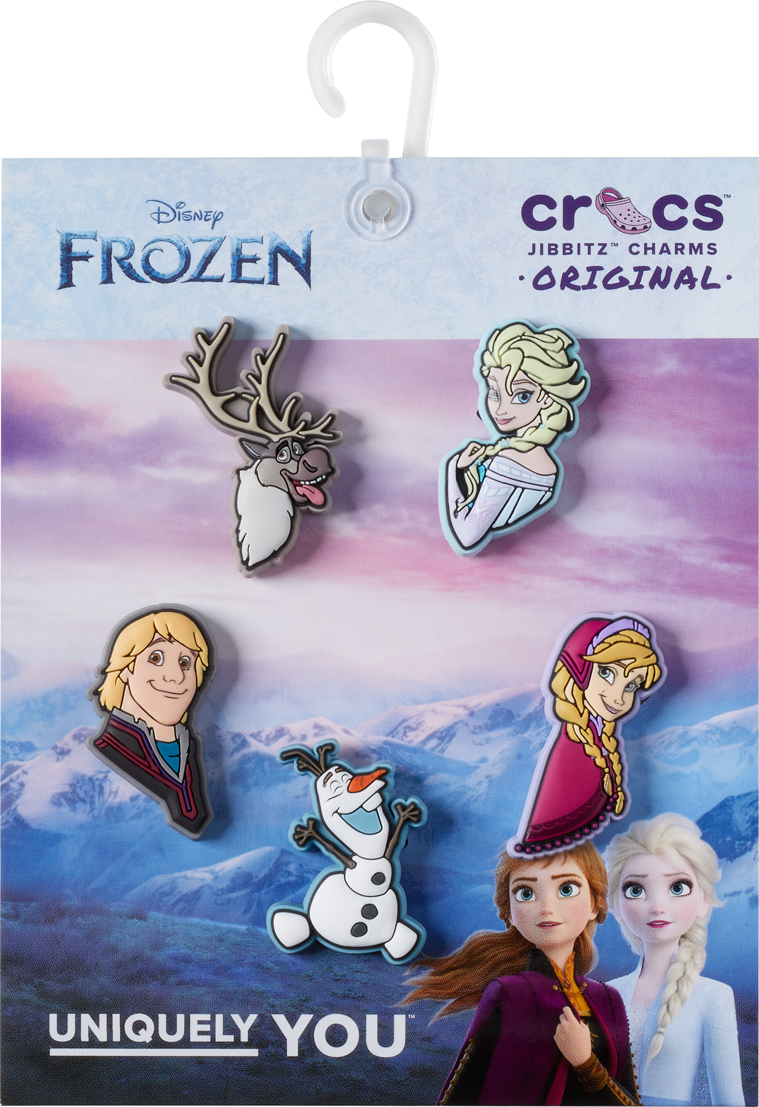 Schuhanstecker CROCS "Jibbitz™ Frozen Character", Damen, bunt (multi), PVC, Schuhzubehör Schuhanstecker, Frozen Motive zum Anstecken, Charm, Anstecker für Crocs Schuhe