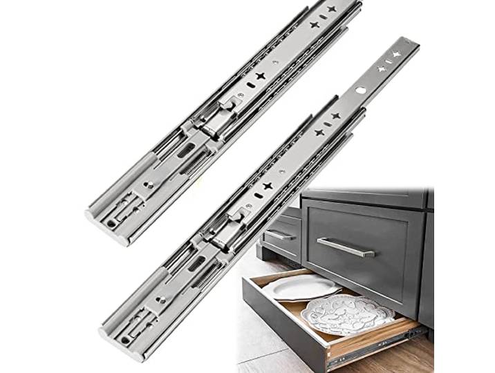 Schrankschubladenführungen mit Soft-Close-Funktion, robuste Kugellager-Schienen mit Vollauszug, seitliche Montage, passend für Küche, Badezimmer- und Kleiderschränke, in 12, 26 und 32 Zoll