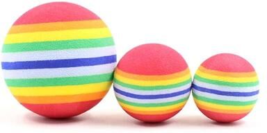 Uplift Essentials 30 Piece Rainbow EVA Interactive Training Balls For Cats And Dogs l