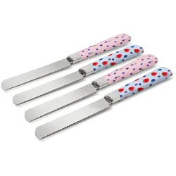 Tchibo - 4 Frühstücksmesser - silber