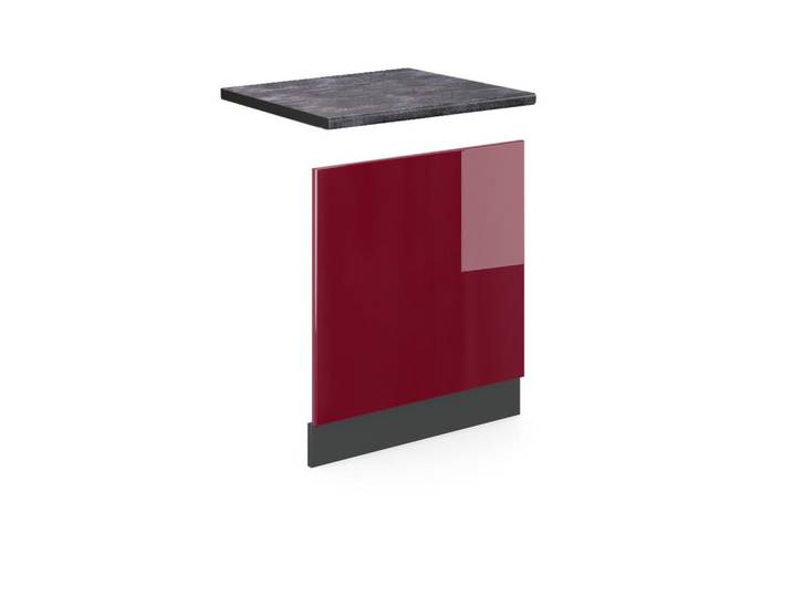 Vicco Frontblende R-Line Rot 60 cm, AP Anthrazit, Rot, Anthrazit, Holzwerkstoff, Rechteckig, 60x57.2x60 cm, Küchen, Küchenmöbel, Küchenschränke, Küchenunterschrank