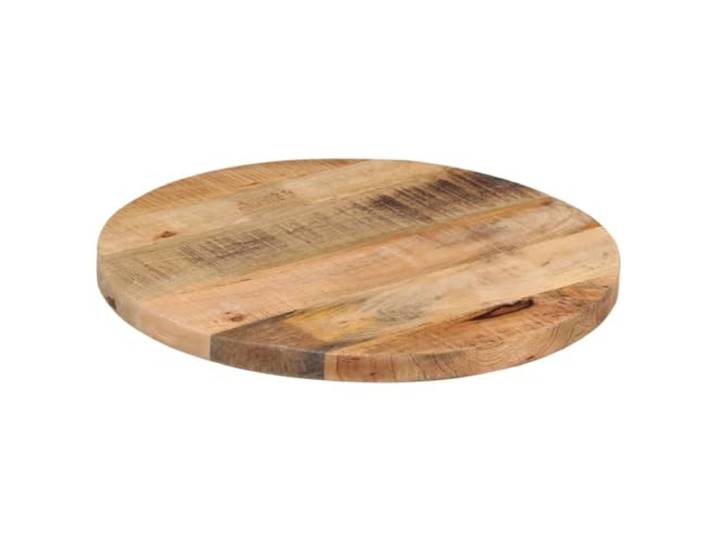 NKOPPFG Tischplatte Rund 60 cm Massives Mangoholz Ersatztischplatte, Rustikales Design, Einfache Reinigung, Vielseitig Kombinierbar