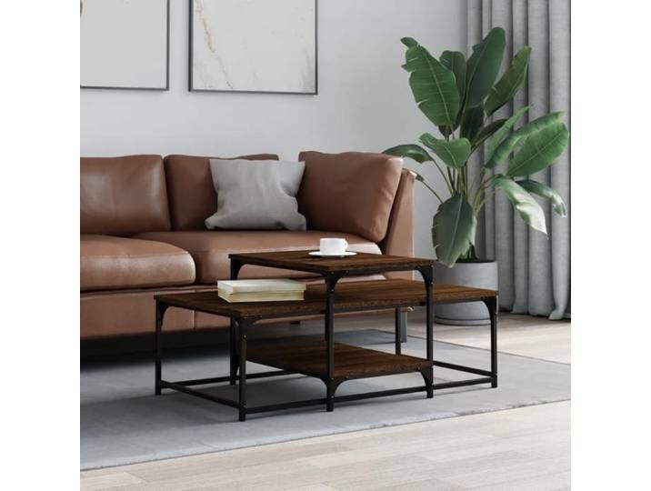 Table basse-Table Salon -Table d'appoint chêne marron 102x60x45 cm bois d'ingénierie 822714