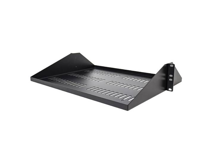 StarTech.com Étagère Rack 19 pouces 2U - Plateau Rackable Universel Ventilé - Étagère Baie de Brassage - Étagère Cantilever Rack 19' - Capacité 91kg -