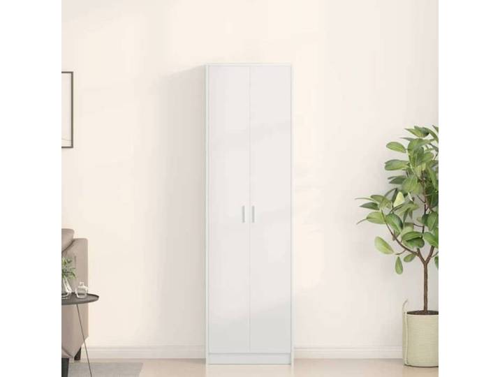 Style Élégance Chic - Buffet bahut - Armoire avec étagère Blanc 55x25x189cm - Bois d'ingénierie &FR70558