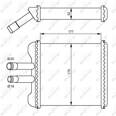 Nrf Wärmetauscher, Innenraumheizung 54237 Für Daewoo