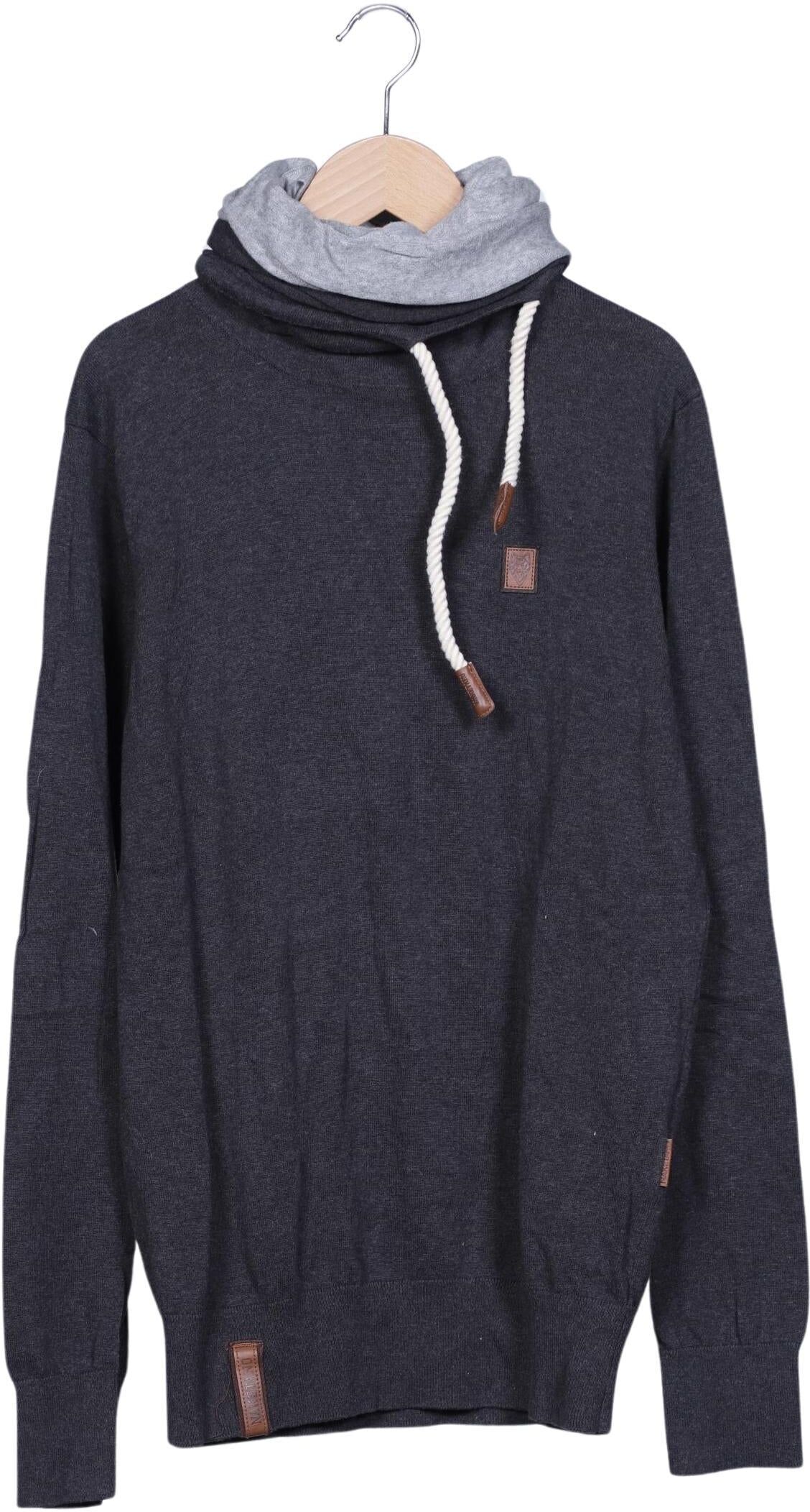 Naketano Herren Pullover, Grau, Gr. L, Baumwolle - Second Hand