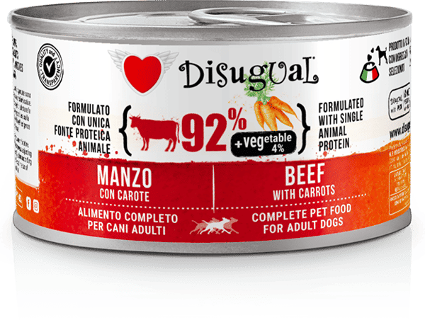 Disugual Dog Vegetable de Ternera y Zanahoria 12 uds x 150g