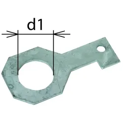 Dehn 923239 Anschlussbügel IF3 gerade Bohrdurchmesser d1 39 mm AB EXFS IF3 G 39 ABEXFSIF3G39