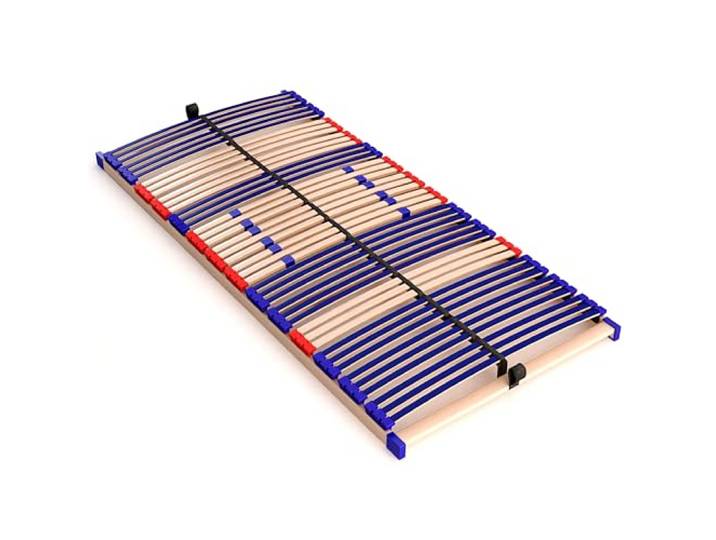 stabiler Lattenrost 100% BUCHE Lattenrahmen - nicht verstellbar, starr - SCHULTERFRÄSUNG, 7 Zonen, 42 Federleisten, Härte-Regulierung, Mittelgurt - FIX SLEEP BEST 42® unmontiert (120x190cm)