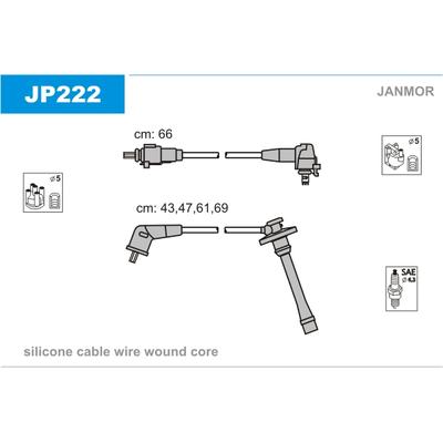 JANMOR Zündleitungssatz JP222 für DAIHATSU