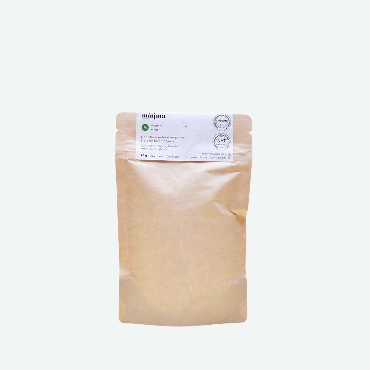 Mínima Organics Mint Powder Toothpaste 70 gr