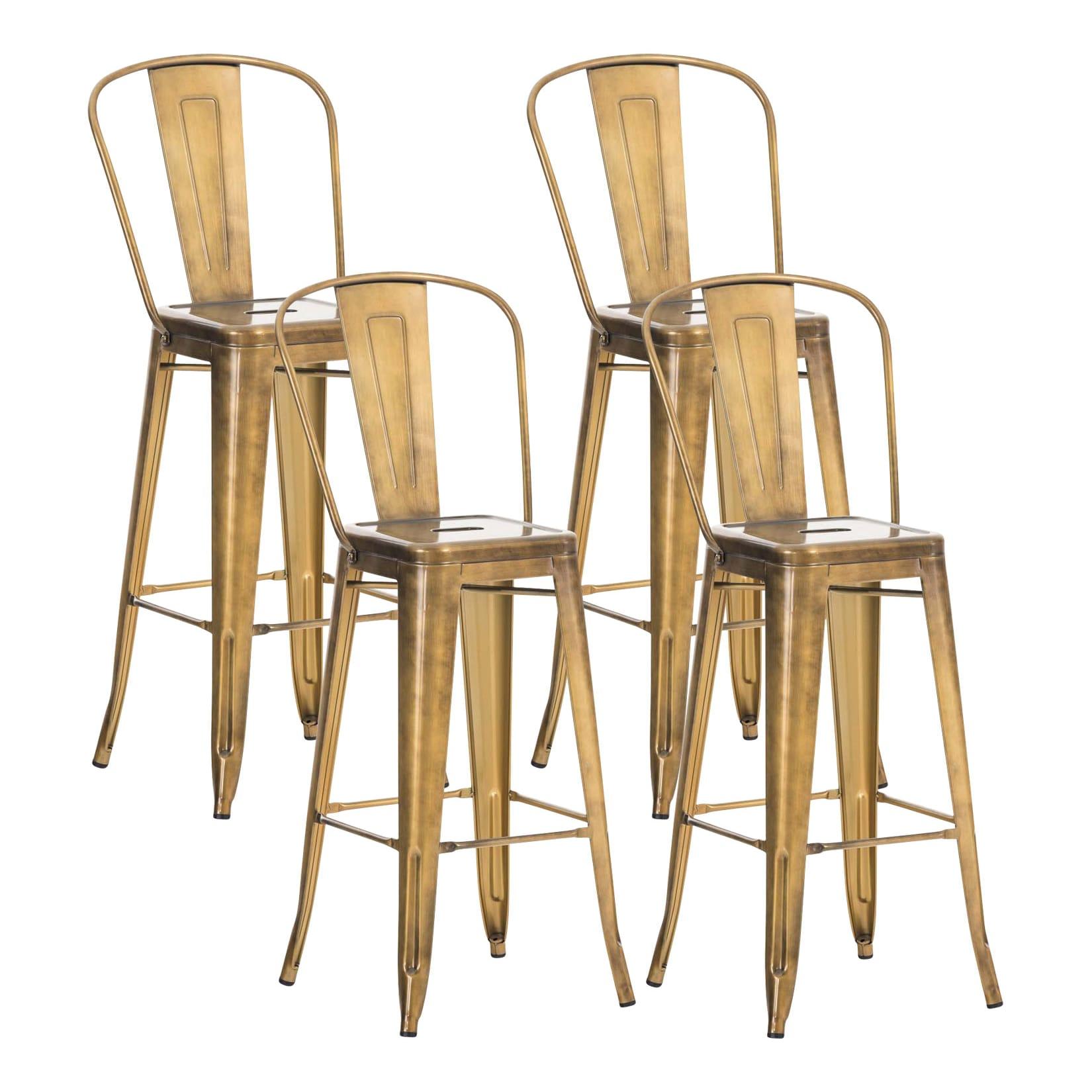 CLP 4er Set Barhocker Aiden Farbe: gold