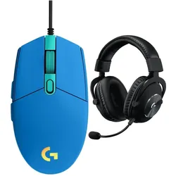 Morele Mysz Logitech G102 Lightsync (910-005801) + G Pro X Czarne (981-000818) (Kabelgebunden), Maus, Schwarz
