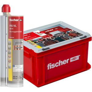 Fischer Injektionsmörtel 553659, FIS VL 360 S HWK G, Set, 2K-Verbundmörtel, Statikmischer & Koffer, 20x360ml