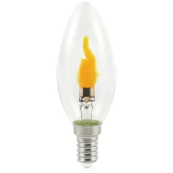 THORGEON LED Flicker Flame E14 0,5W B35 Kerze 1800K 8lm Klar Filament