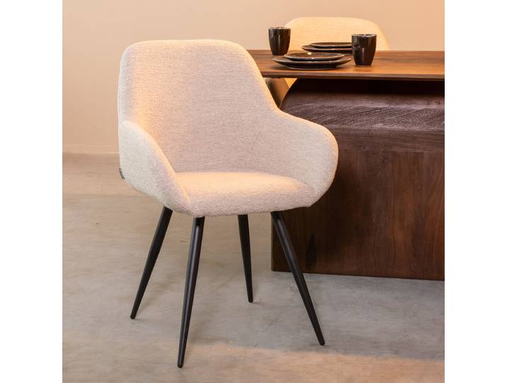 LABEL51 Eetkamerstoel Fender Bouclé - Naturel